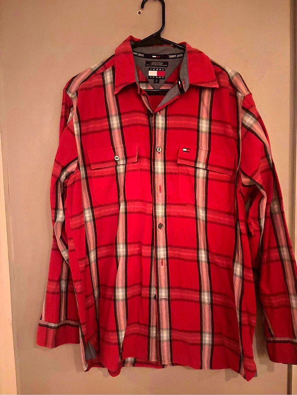 Tommy Jeans Plaid Cotton Shirt Size Small Like New